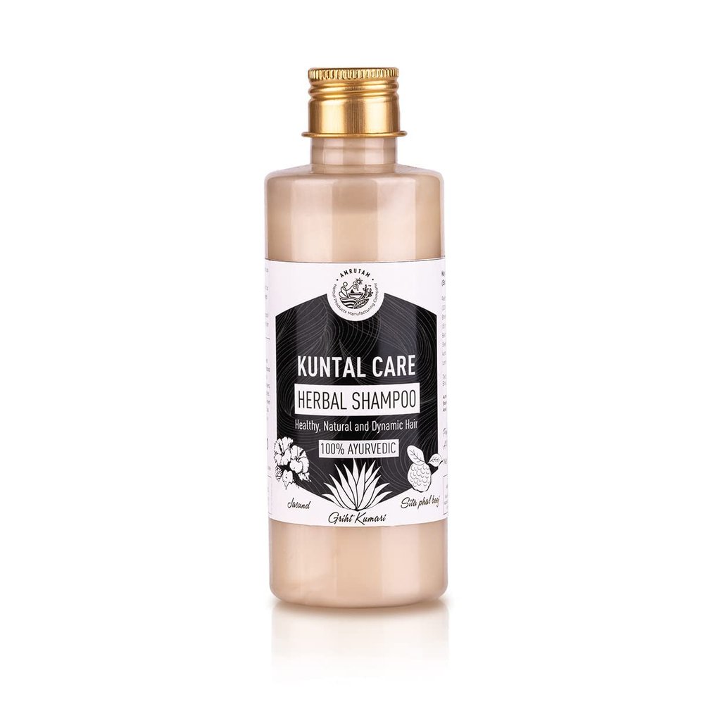 AMRUTAM Kuntal Care Natural Herbal Shampoo With Reetha, Shikakai & Amla - 200 Ml