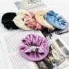 DaKuan 6 Pack Velvet Scrunchies with Pocket Hidden Zipper, Zipper Satin Hair Ties Elastic Bands for Women, Girls, Storage Money, Lipstick, Necklace and Keys (Navy, Tan, Black, Pink, Purple, Beige) view 2