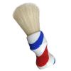 Dscosmetic plisoft boar bristle hair shaving brush good backbone with barber pole resin handle has brean in view 2