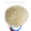 Dscosmetic plisoft boar bristle hair shaving brush good backbone with barber pole resin handle has brean in view 4