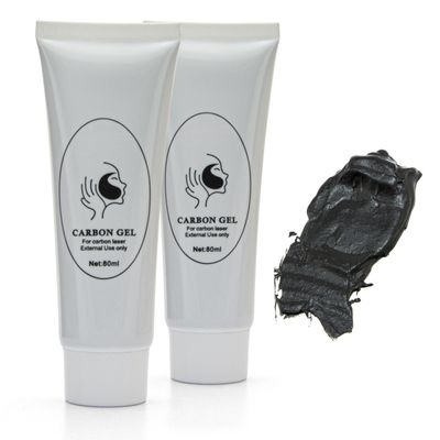 Elitzia Carbon Gel Peel Skin Care Rejuvenation Black Doll Facial Skin Deep Cleaning with Nano Activated Carbon for Laser Carbon Cream ETBDF80 80ml Pack of 2