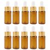 20 Pack 5ml Essential Oil Glass Bottle Brown with Gold Plated White Lid Leakproof Empty Refillable Travel Liquid Container view 1