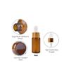 20 Pack 5ml Essential Oil Glass Bottle Brown with Gold Plated White Lid Leakproof Empty Refillable Travel Liquid Container view 2