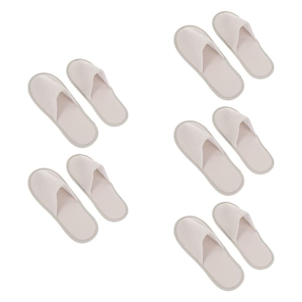 Beaupretty 6pairs Comfortable Disposable Guest Slippers Non-slip Soft Travel Slippers for Home Hotels and Spas of Skid for Men and Women