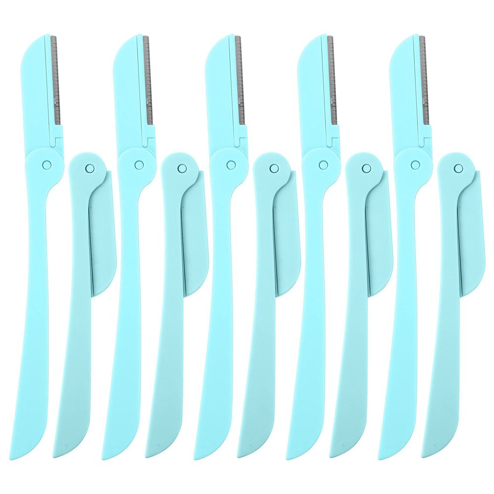 FOMIYES 10pcs Foldable Eyebrow for Women Portable Eyebrow Trimmers Safety Cover Travel-friendly Makeup Tool