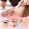 FOMIYES 10Pcs Foldable Stainless Steel Eyebrow Razors for Women, Portable Facial Hair Removal Trimmer with Plastic Handle, Blue view 4