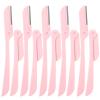 FOMIYES 10pcs Folding Eyebrow Trimmer Foldable Eyebrow Razor Dermaplaning Tool for Face Shaver Eyebrow Brow Shaping Razor Eyebrow Shaving Tool Spray Women's Stainless Steel Refill view 1