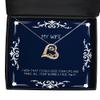 Inspire Wife, I Wish That I Could kiss Your Lips and Make All Your Worries Fade, Special Love Dancing Necklace for Wife from Husband view 1