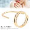 Finger Nail Rings, Electroplated Women Finger Tip, Manicure Jewelry for Party Daily Life, Manicure Jewelry Nail Art Accessory for Women(3045 gold) view 2
