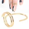 Finger Nail Rings, Electroplated Women Finger Tip, Manicure Jewelry for Party Daily Life, Manicure Jewelry Nail Art Accessory for Women(3045 gold) view 3