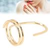 Finger Nail Rings, Electroplated Women Finger Tip, Manicure Jewelry for Party Daily Life, Manicure Jewelry Nail Art Accessory for Women(3045 gold) view 4