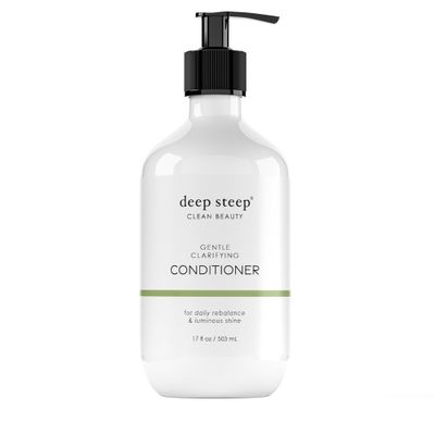 Deep Steep Gentle Clarifying Conditioner, 17 oz  Lightweight Conditioner with Tea Tree, Peppermint, Aloe & Hibiscus  Silicone-Free, Vegan, Clean Beauty Hair Care, Moisturizing Shine