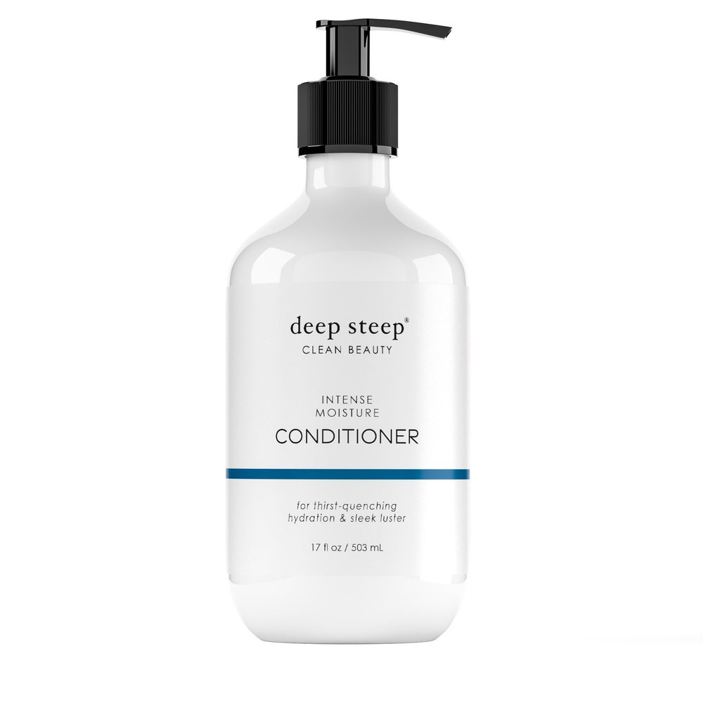 Deep Steep Intense Moisture Conditioner, 17 oz Hydrating Conditioner with Shea Butter, Aloe, Coconut Oil, Argan Oil & Quinoa Protein Silicone-Free, Vegan, Clean Beauty, Deep Hydration & Repair