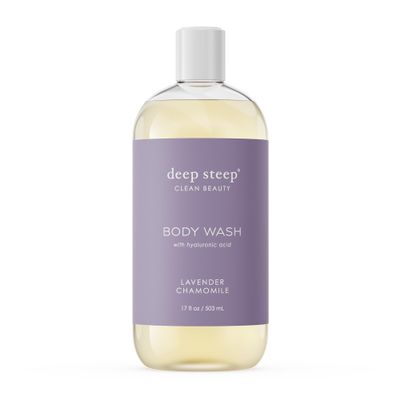 Deep Steep Body Wash, Lavender Chamomile, 17 oz  Hydrating Shower Gel with Hyaluronic Acid, Shea Butter, Aloe Vera & Argan Oil  Vegan, Clean Beauty, Clean & Refreshed Skin