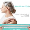 Auban 100PCS Disposable Shower Caps, Hair Cap Large Plastic Clear Thick Waterproof Bath Caps For Women, Hotel Travel Essentials Accessories Deep Conditioning Hair Care Cleaning Supplies(17.3") view 3