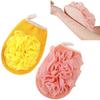 RTcald 2-in-1 Skin-Friendly Bath Sponge,Exfoliating Body Spa Bath Mitt,Double-Sided Dual-Use Bath Shower Loofah Glove,Double Sided Bath Sponge Gloves,Skin Care for Bathing (Yellow+Pink) view 1