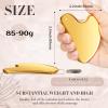Nuanchu Stainless Steel Gua Sha Facial Tools Metal Guasha Tool for Face Body Jawline Shaper, Double Chin Reducer, Puffiness Reducing, Lymphatic Drainage Massager Skin Care Gift with Pouch(Gold) view 2