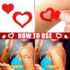 Fainne 400 Pieces Tanning Bed Stickers for Body Heart Labels Perforated Self Adhesive Small Sun Stickers for Tanning, 100 Pieces Per Roll, 1.2 x 0.8 Inches(Elegant Pattern) view 2