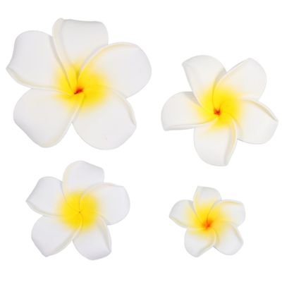 Balacoo Flower Hair Clips- Hawaiian Flower Hair Clip, 4pcs Artificial Plumeria Hairpin Accessories for Beach Wedding Women Party