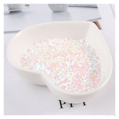 HANRUO 10g/Lot Ultrathin 1-3mm Dot Shape Sequins Nail Art Glitters Mini Paillettes Eo-Friendly PET Sequin Nails Decoration Material (Color : White, Size : 3mm Dot)