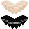 12 Pieces Cosmetic Powder Puff,2.76 inch Portable Soft Sponge Setting Face Puffs,Triangle Velvet Powder Puff with Ribbon Band Handle for Loose Powder Body Powder Makeup Tool(Black,Nude) view 1