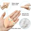 12 Pieces Cosmetic Powder Puff,2.76 inch Portable Soft Sponge Setting Face Puffs,Triangle Velvet Powder Puff with Ribbon Band Handle for Loose Powder Body Powder Makeup Tool(Black,Nude) view 4