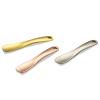 3 Pack Metal Makeup Spatula, Mini Spoon Beauty Scoop for Mixing, Facial Cosmetic, Face Mask (Silver & Gold & Rose Gold) view 2