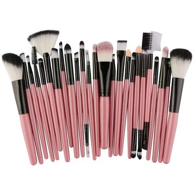 Sxdthy 25 pcs Makeup Brush Sets Professional Cosmetics Brushes Eyebrow Powder Foundation Shadows Make Up Tools (Color : B)