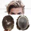 Healthlif Toupee For Men Remy Human Hair Invisable Hairline Men Hairpiece Ultra Thin Skin 0.06mm Toupee Men V-looped Remy Hair System For Men 8X10#630#6 Light Brown+30% Grey 90% Density view 1