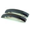 Parcelona French Bar Volume Large 4 Celluloid Automatic Set of 2 Hair Clip Barrette French Strong Hold Grip Hair Clips for Women No Slip Fashion Durable Styling Girls Paris Hair Accessories, Made in France (Tortoise Shell-Black) view 1