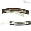 Parcelona French Bar Volume Large 4 Celluloid Automatic Set of 2 Hair Clip Barrette French Strong Hold Grip Hair Clips for Women No Slip Fashion Durable Styling Girls Paris Hair Accessories, Made in France (Tortoise Shell-Black) view 4