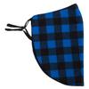 Beard Mask for Men, Beard Mask, Mens Face Mask, Reusable, Adjustable ear band, BEARDSYYC (9 Inches, Lumberjack flannel blue) view 1