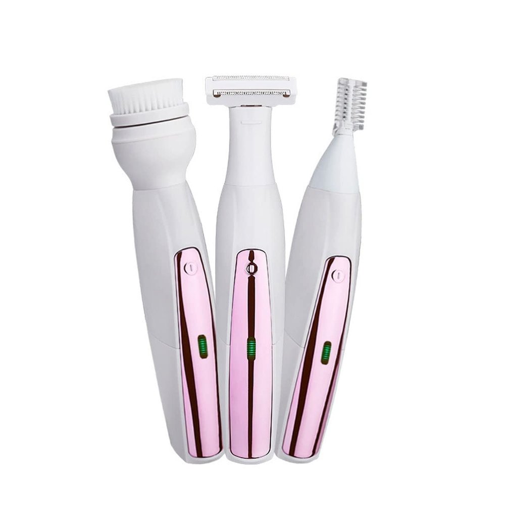 Feilx Cordless All-in-One Advanced Wet & Dry Rechargeable Womens Electric Shaver for Sensitive Skin with Bikini Attachment and Pop-Up Trimmer