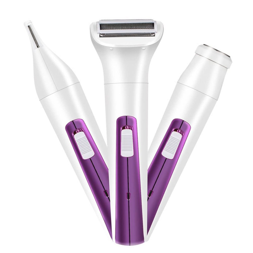 Feilx Electric Shaver for Women Best Electric Razor for Womens Bikini Legs Underarm Public Hairs Rechargeable Trimmer 3-in- 1 Painless Precision Shaver Remover (Color : B)