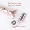 Feilx Electric Razors for Women, Electric Shaver for Women, Painless 2 in 1 Hair Trimmer for Face Eyebrow Mustache Beard Arm Leg Armpit Bikini, Cordless Portable Rechargeable Hair Clipper Wet & Dry view 4