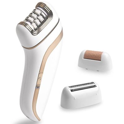Feilx Cordless All-in-One Advanced Wet & Dry Rechargeable Womens Electric Shaver for Sensitive Skin with Bikini Attachment and Pop-Up Trimmer