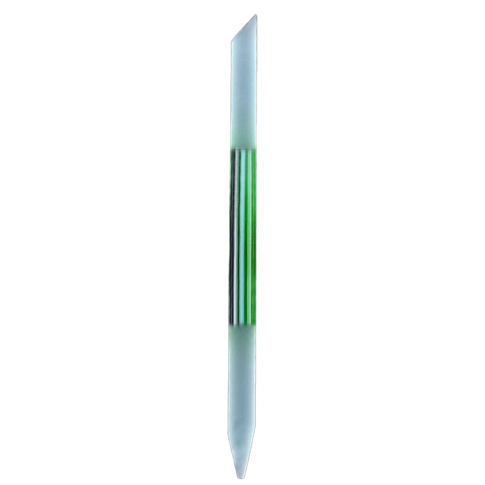 Worparsen Glass Cuticle Pusher Double-Sided Glass Cuticle Pusher Nail File Multifunctional Wear- Green