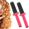 Shanrya 2pcs 17 Comb Teeth Hair Styling Curler, Curls Comb Hair Curler, Curling Make Up Brush Roller Tool, Anti-Slip, Use Hair Salon for Home Personal Use, Travel view 1