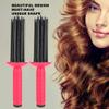 Shanrya 2pcs 17 Comb Teeth Hair Styling Curler, Curls Comb Hair Curler, Curling Make Up Brush Roller Tool, Anti-Slip, Use Hair Salon for Home Personal Use, Travel view 2