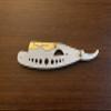Barber Salon Folding Straight Edge Razor White and Gold Stainless Steel Unisex view 2