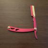 Stainless Steel Lightweight Pink and Gold Shaving Barber Salon Straight Edge Razor Grooming and Hair Cutting view 3