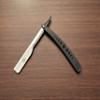 Professional Engraved Handle Lightweight Stainless-Steel Black Shaving Straight Edge Razor Unisex view 1