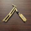 Black and Gold Slider Strong and Heavy Stylish Beard, Mustache, Hair, and Mustache Cutting straight Edge Razor view 4