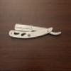 Cool Design Very Light Easy to Use Shaving Hair Cutting Mustache Beard Eyebrows Straight Edge Razor Silver view 2