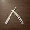 Cool Design Very Light Easy to Use Shaving Hair Cutting Mustache Beard Eyebrows Straight Edge Razor Silver view 3