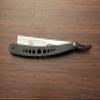 Black Barber Salon Hair Cutting and Grooming Straight Edge Razor Stylish Design Beard, Mustache, Eyebrow view 2