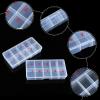 6 Pieces Nail Art Tip Storage Organizer Box with 10 Number Empty Spaces Transparent False Nail Tip Storage Case Container Clear Plastic Grid Box for Fingernail Crystal, Jewelry, Accessories view 3