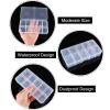 6 Pieces Nail Art Tip Storage Organizer Box with 10 Number Empty Spaces Transparent False Nail Tip Storage Case Container Clear Plastic Grid Box for Fingernail Crystal, Jewelry, Accessories view 4