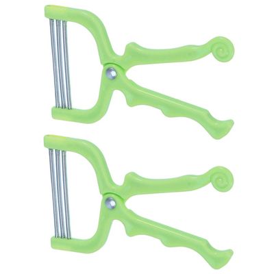 1 Set 2Pcs facial hair remover facial threading epilator upper lip hair removal spring manual chin hair shaver face threader stainless steel spring the side Japanese and Korean