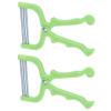 1 Set 2Pcs facial hair remover facial threading epilator upper lip hair removal spring manual chin hair shaver face threader stainless steel spring the side Japanese and Korean view 1